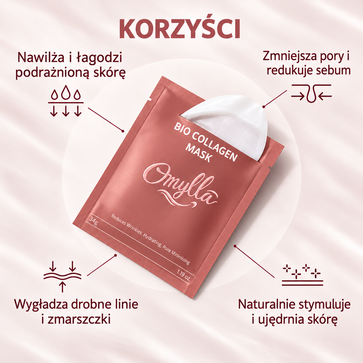 OMYLLA® Maska Kolagenowa Hydrożelowa
