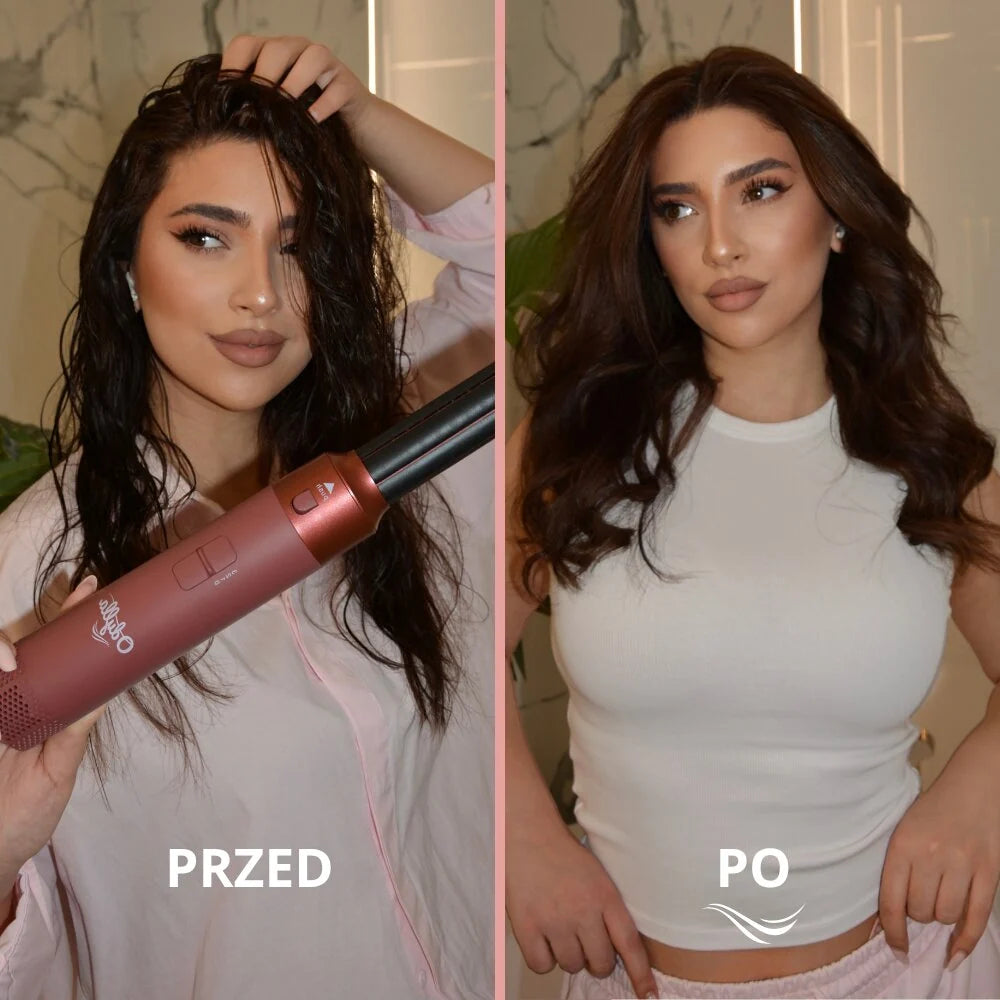 Włosy przed i po stylizacji — Natalia