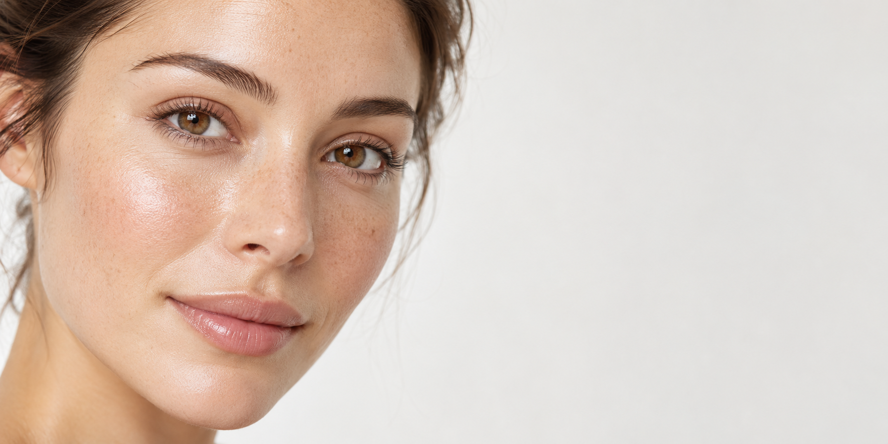 Modelka z naturalnie promienną skórą